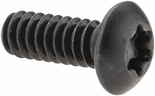 Button Socket Cap Screw: #10-24 x 1/2, Alloy Steel, Black Oxide Coated
