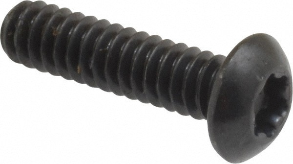 Button Socket Cap Screw: #10-24 x 3/4, Alloy Steel, Black Oxide Coated