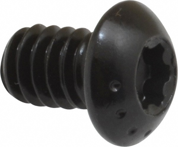 Button Socket Cap Screw: 1/4-20 x 3/8, Alloy Steel, Black Oxide Coated