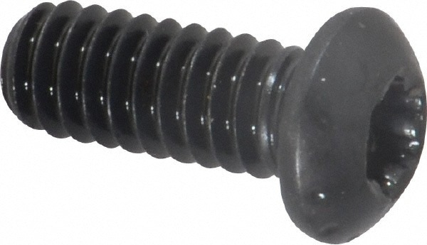 Button Socket Cap Screw: 1/4-20 x 5/8, Alloy Steel, Black Oxide Coated