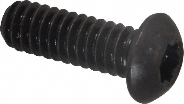 Button Socket Cap Screw: 1/4-20 x 3/4, Alloy Steel, Black Oxide Coated