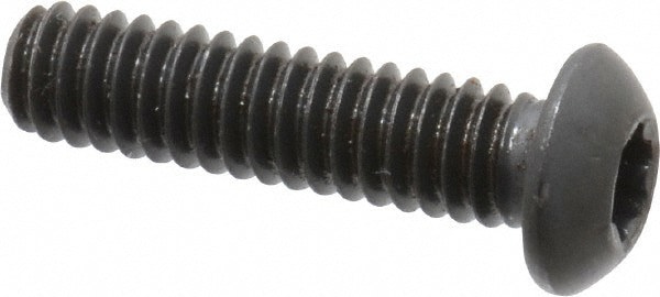 Button Socket Cap Screw: 1/4-20 x 1, Alloy Steel, Black Oxide Coated