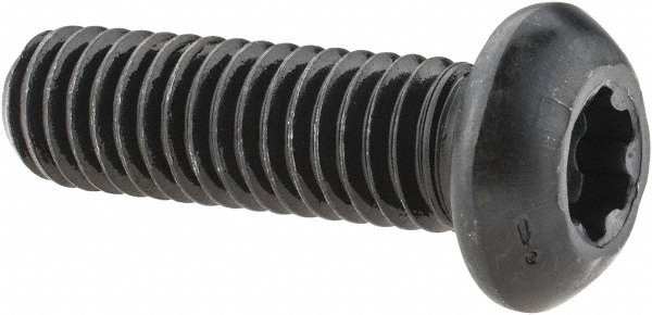 Button Socket Cap Screw: 3/8-16 x 1-1/4, Alloy Steel, Black Oxide Coated