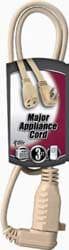 3', 14/3 Gauge/Conductors, Beige Indoor Extension Cord