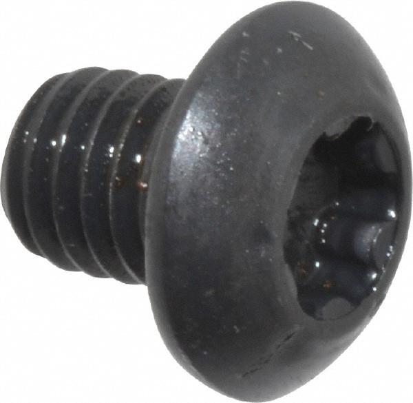 Button Socket Cap Screw: #10-32 x 1/4, Alloy Steel, Black Oxide Coated