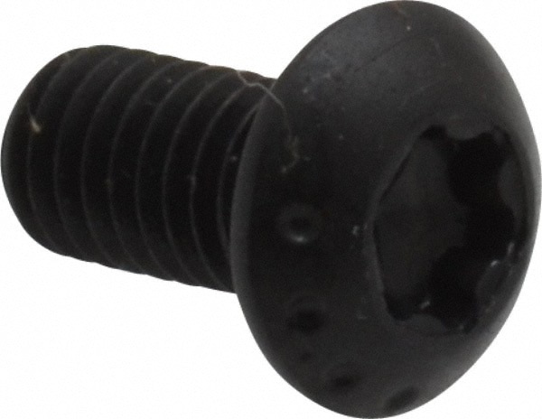 Button Socket Cap Screw: #10-32 x 3/8, Alloy Steel, Black Oxide Coated
