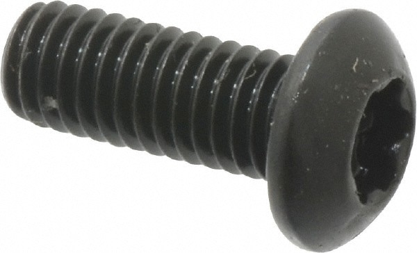 Button Socket Cap Screw: #10-32 x 1/2, Alloy Steel, Black Oxide Coated