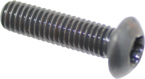 Button Socket Cap Screw: #10-32 x 3/4, Alloy Steel, Black Oxide Coated