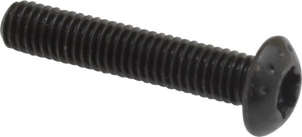 Button Socket Cap Screw: #10-32 x 1, Alloy Steel, Black Oxide Coated