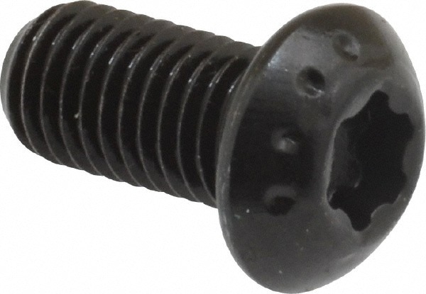 Button Socket Cap Screw: 1/4-28 x 1/2, Alloy Steel, Black Oxide Coated