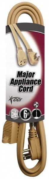 6', 14/3 Gauge/Conductors, Beige Indoor Extension Cord