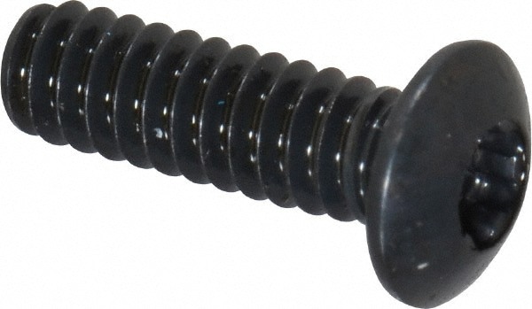 Button Socket Cap Screw: #4-40 x 3/8, Alloy Steel, Black Oxide Coated