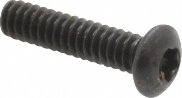 Button Socket Cap Screw: #4-40 x 1/2, Alloy Steel, Black Oxide Coated