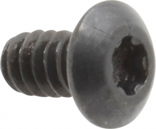 Button Socket Cap Screw: #6-32 x 1/4, Alloy Steel, Black Oxide Coated