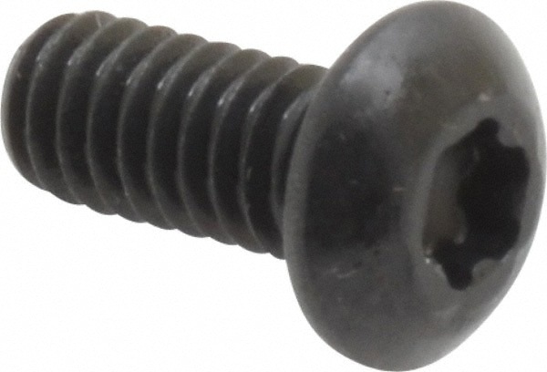 Button Socket Cap Screw: #8-32 x 3/8, Alloy Steel, Black Oxide Coated