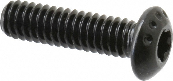 Button Socket Cap Screw: #8-32 x 5/8, Alloy Steel, Black Oxide Coated