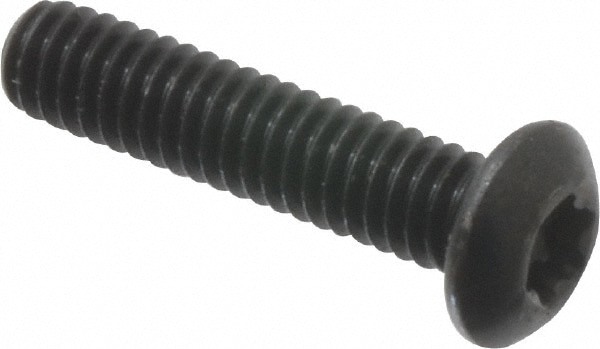 Button Socket Cap Screw: #8-32 x 3/4, Alloy Steel, Black Oxide Coated