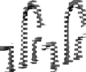 Two Handle Widespread Bathroom Sink Faucet in Matte Black