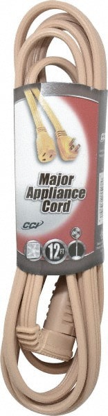 12', 14/3 Gauge/Conductors, Beige Indoor Extension Cord