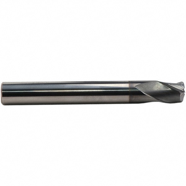 Tapered End Mill: 3 Flutes, Solid Carbide, Corner Radius End