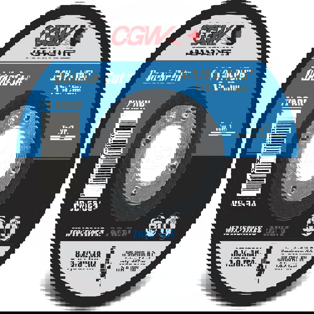 Cutoff Wheel: Type 1, 5