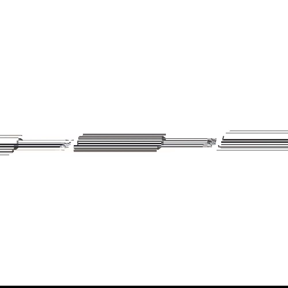 Square End Mill: 1/4'' Dia, 3/8'' LOC, 1/4'' Shank Dia, 6'' OAL, 3 Flutes, Solid Carbide