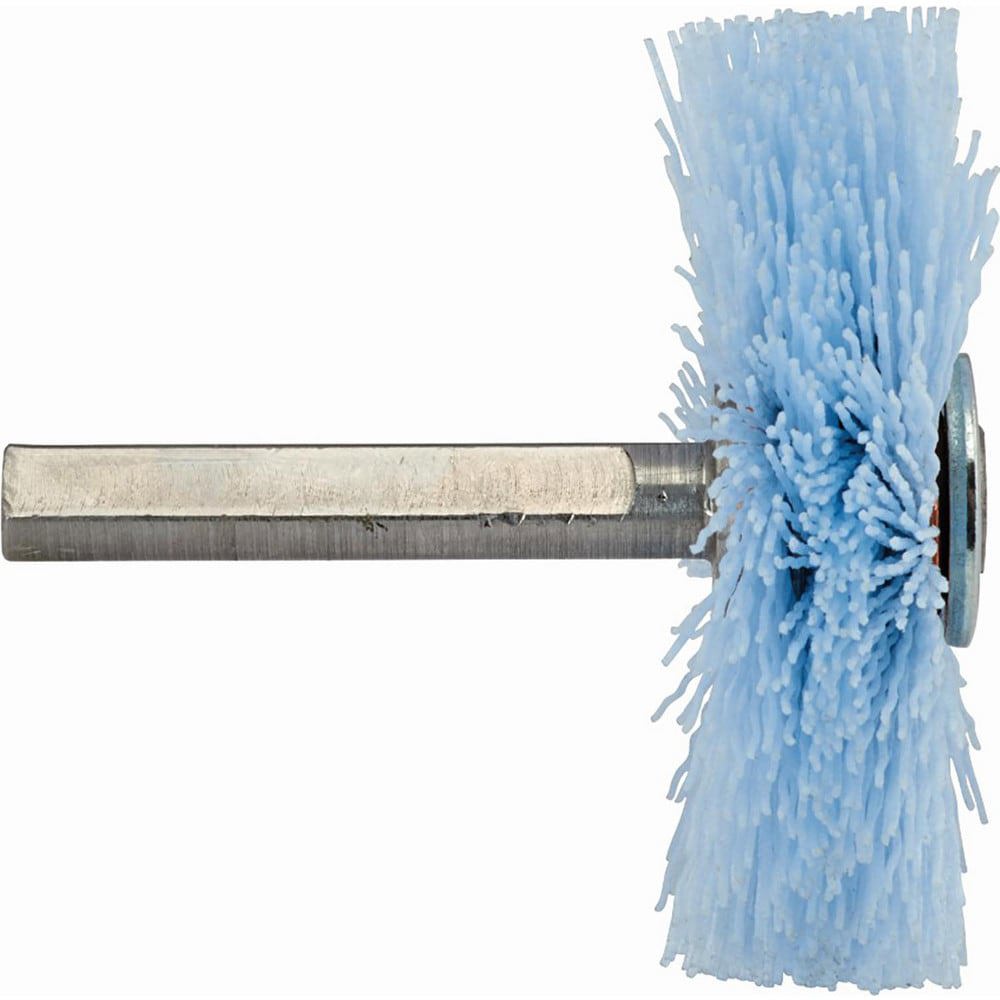 Wheel Brushes; Mount Type: Shank ; Wire Type: Crimped ; Outside Diameter (Inch): 2 ; Face Width (Inch): 1 ; Shank Diameter (Inch): 3/8 ; Fill Material: Nylon