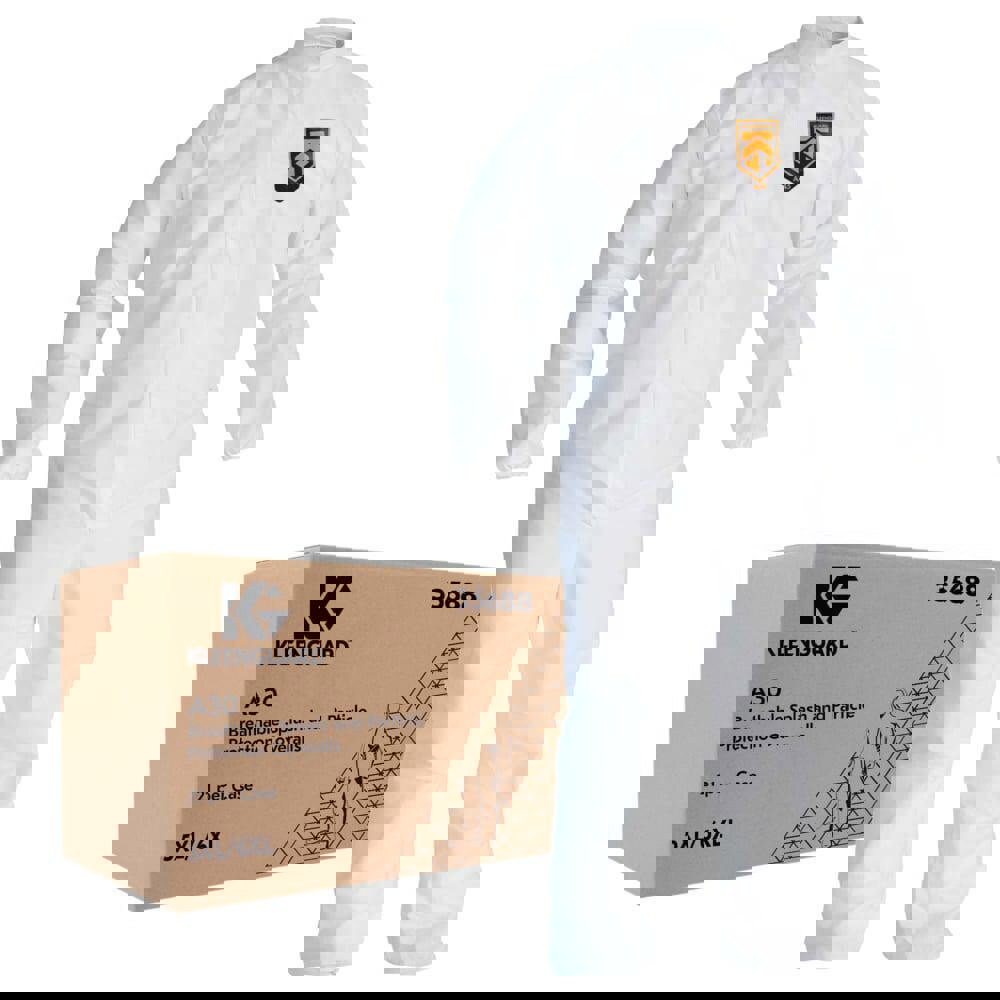 Disposable Coveralls: Size 5X & 6X-Large, SMS, Zipper Closure