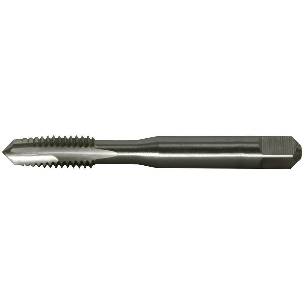 Spiral Point Tap: 3/8-24 UNF, 3 Flutes, Plug Chamfer, 2B Class of Fit, High-Speed Steel, Bright/Uncoated