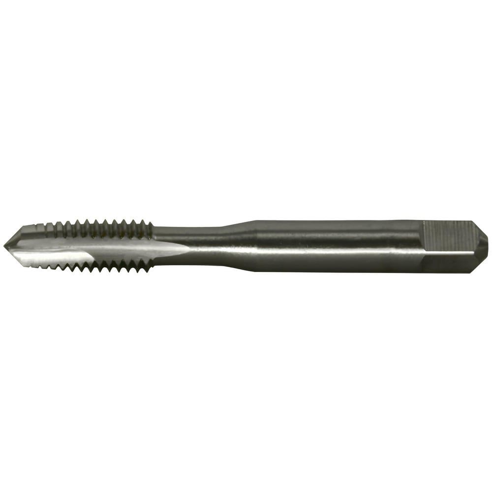 Spiral Point Tap: 7/16-14 UNC, 3 Flutes, Plug Chamfer, 2B/3B Class of Fit, High-Speed Steel, Bright/Uncoated