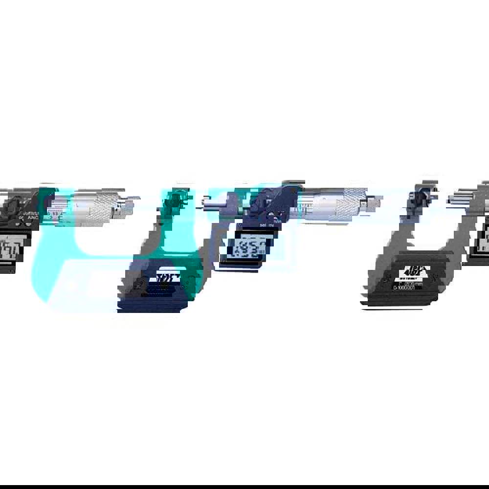 Screw Thread Micrometers; Operation Type: Electronic; Minimum Measurement (mm): 0.00; Maximum Measurement (mm): 25.00; Graduation (Decimal Inch): 0.00005; Thimble Type: Ratchet Stop; Includes Anvils: No; Calibrated: Yes; Traceability Certification Include