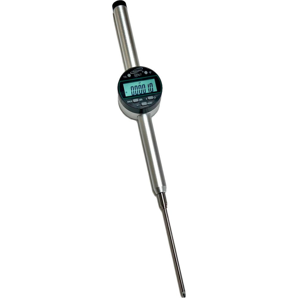 Electronic Drop Indicators; Back Type: Flat & Lug ; Connection Type: Straight ; Display Type: LCD Digital ; Accuracy (mm): 0.01 ; Accuracy (Decimal Inch): 0.0004 ; Calibrated: No