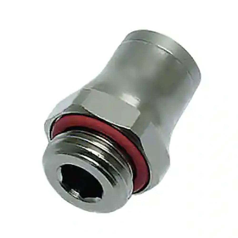 Push-To-Connect Tube to Male & Tube to Male UNF Tube Fitting: Male Connector, #10-32 Thread, 1/4
