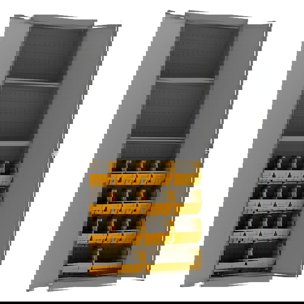 Storage Cabinets; Cabinet Type: Bin; Shelf ; Cabinet Material: Steel ; Width (Inch): 36in ; Depth (Inch): 18in ; Cabinet Door Style: Recessed ; Height (Inch): 72in