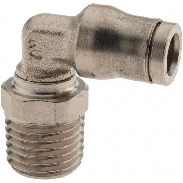 Push-To-Connect Tube to Male & Tube to Male NPT Tube Fitting: Male Elbow, 1/4