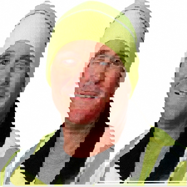 Beanie Hat: Size Universal, Yellow, Low Light Protection & Reflective Piping