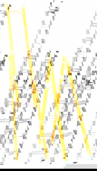 6' High, Type IAA Rating, Fiberglass Extension Ladder