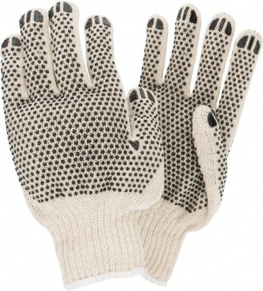 Work Gloves: PRO-SAFE Size Large, PVC-Coated Cotton Blend, General Purpose