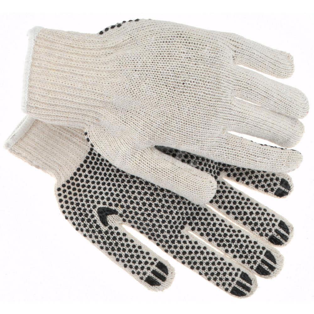 Work Gloves: PRO-SAFE Size Large, PVC-Coated Cotton Blend, General Purpose
