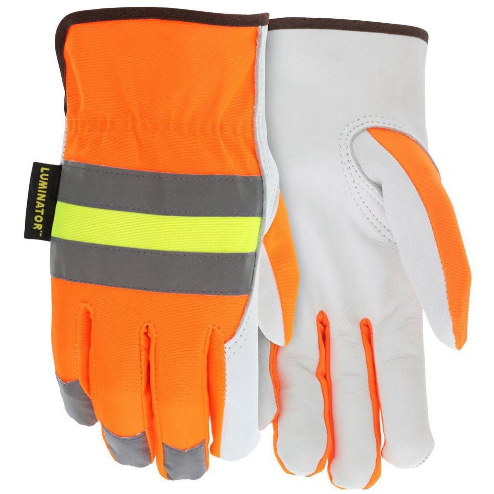Work Gloves: Luminator 36111, Size Small, Goatskin Leather Lined, Goatskin Leather, General Purpose