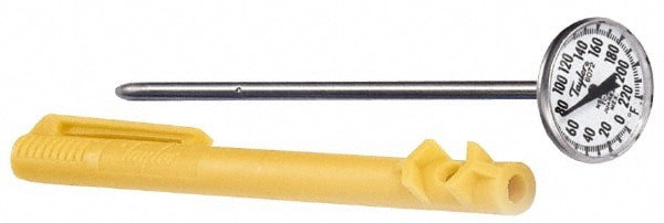 Bimetal Dial Thermometer: 0 to 220 &deg; F, 5