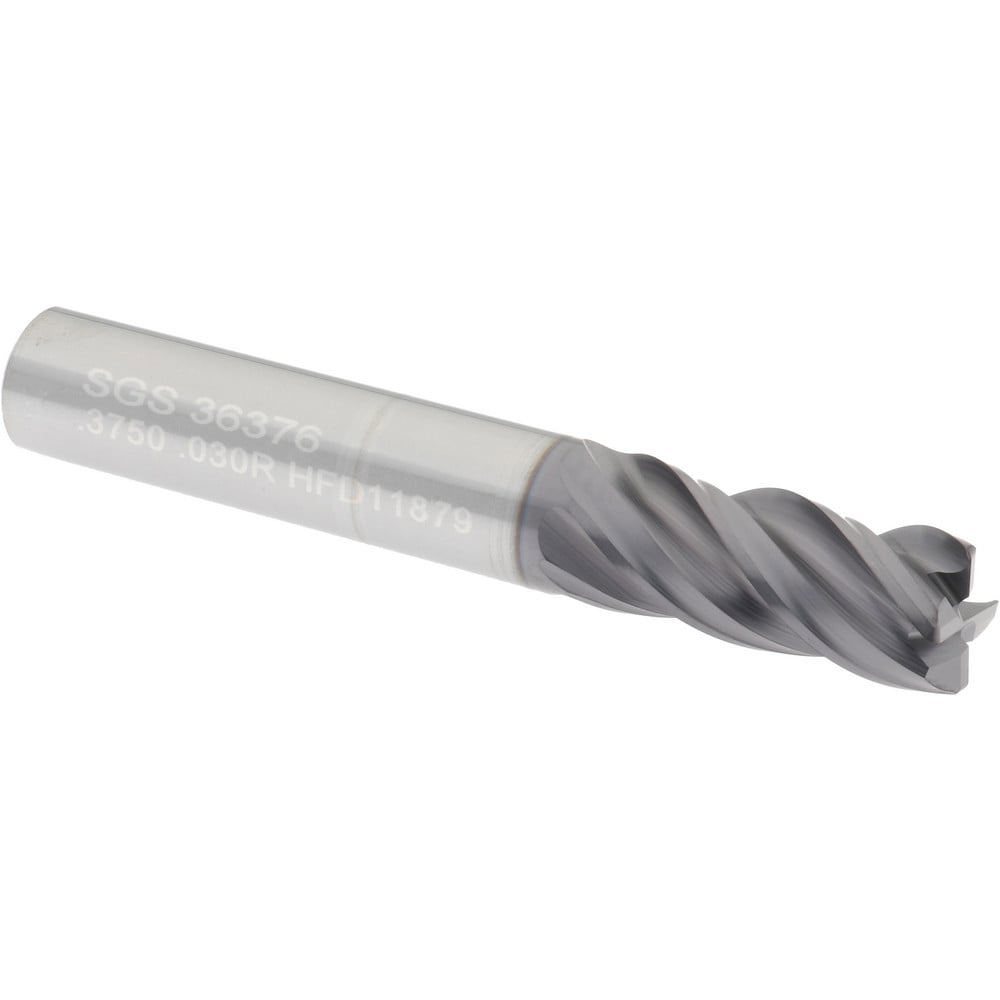 Corner Radius End Mill: 3/8