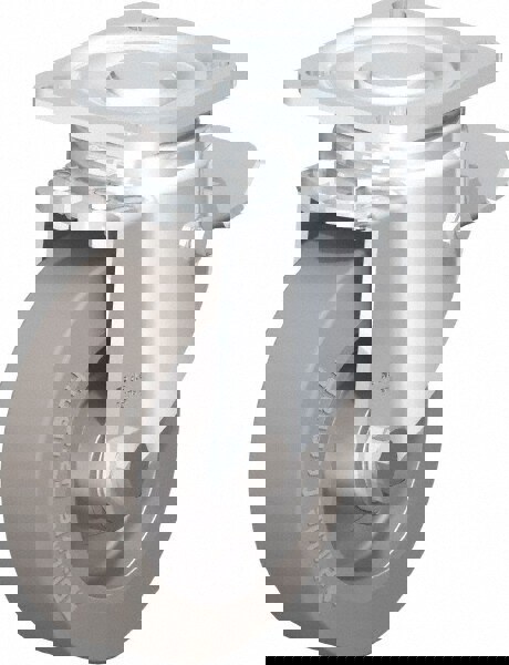 Swivel Top Plate Caster: Solid Rubber, 5