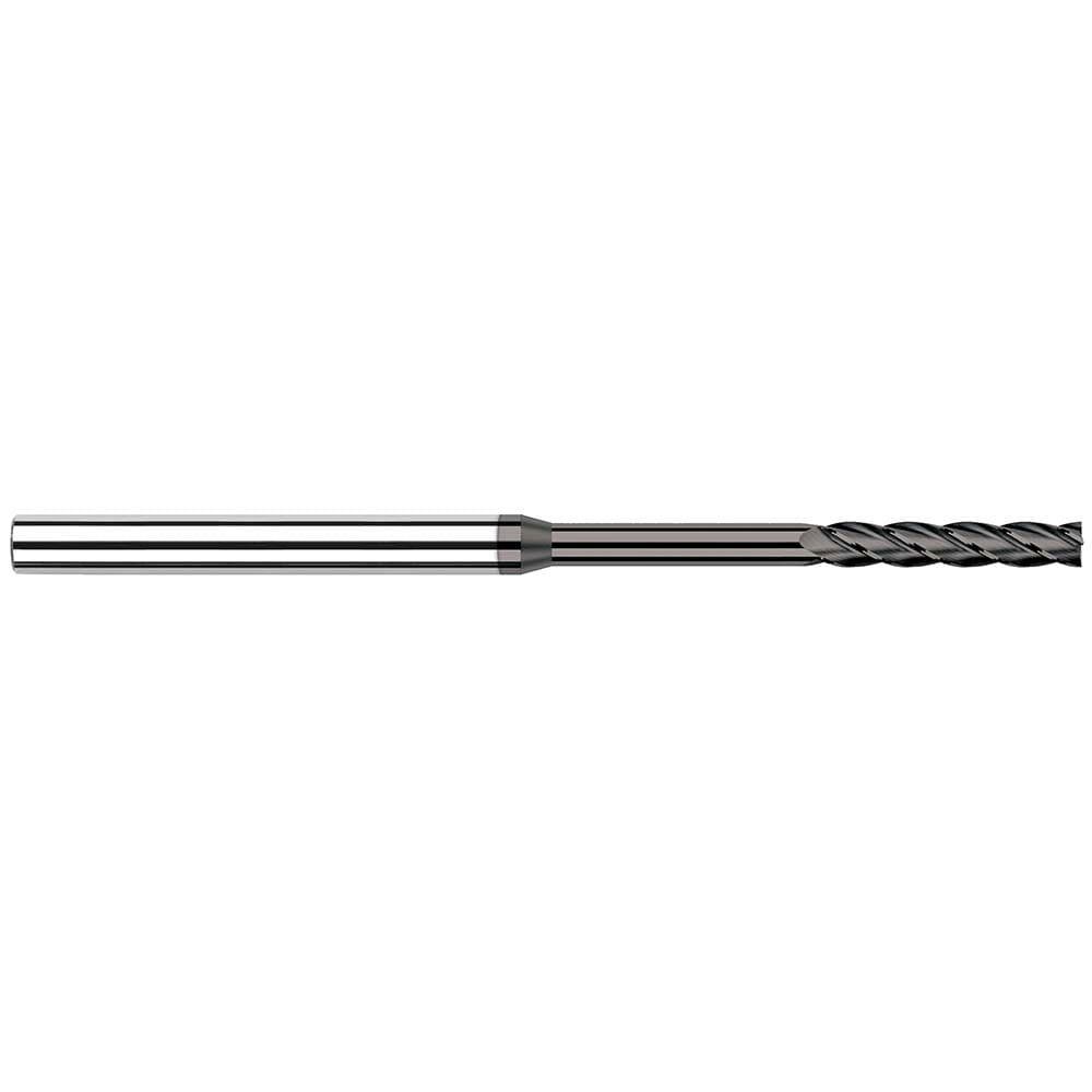 Square End Mill: 3/32'' Dia, 1/2'' LOC, 1/8'' Shank Dia, 2-1/2'' OAL, 4 Flutes, Solid Carbide