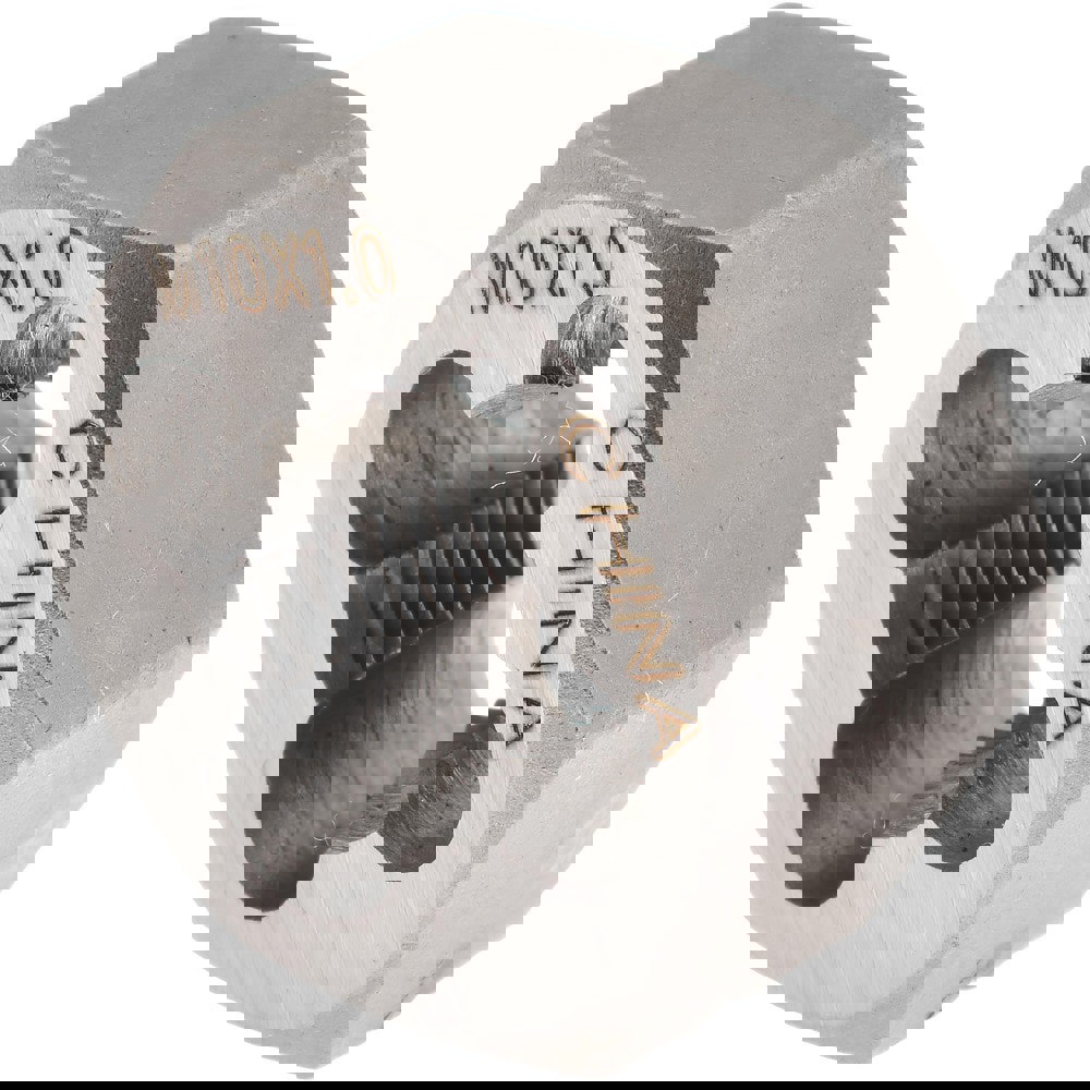 Hex Rethreading Die: M10x1, Right Hand, Carbon Steel