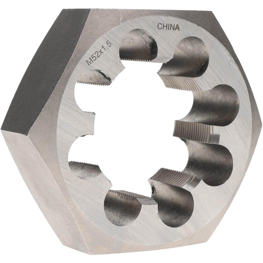 Hex Rethreading Die: M52x1.5, Right Hand, Carbon Steel