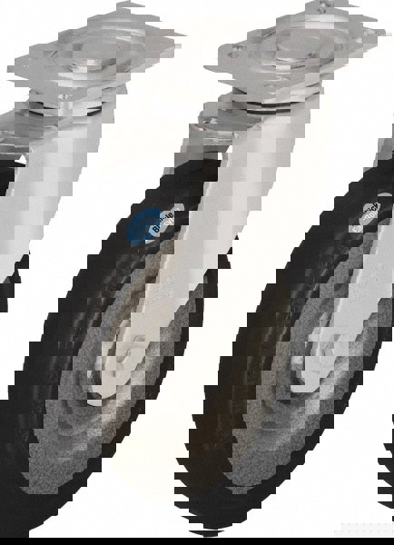 Swivel Top Plate Caster: Solid Rubber, 10