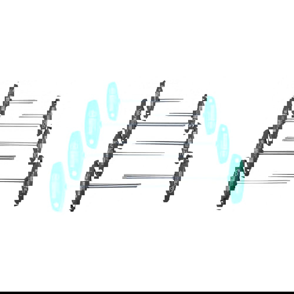 Torx Key Set: 7 Pc, T-Handle, T9 to T30