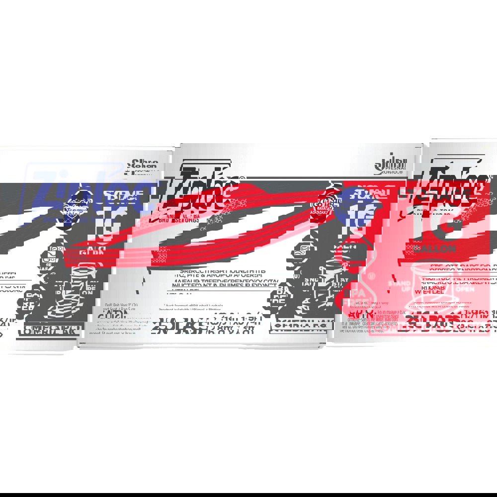 Storage Bag: 1 gal, Clear, Plastic