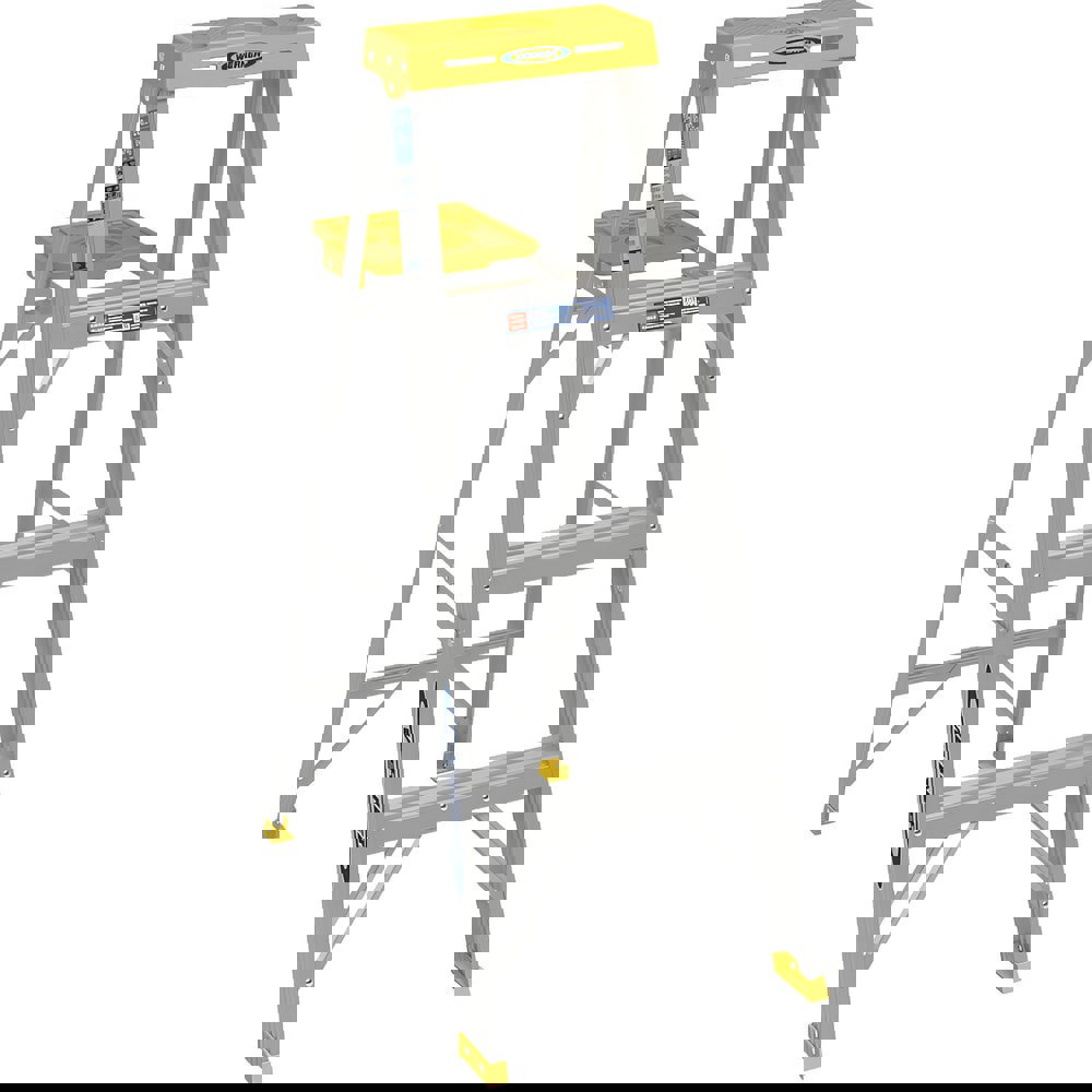 3-Step Aluminum Step Ladder: Type I, 250 lb Capacity, 4' High